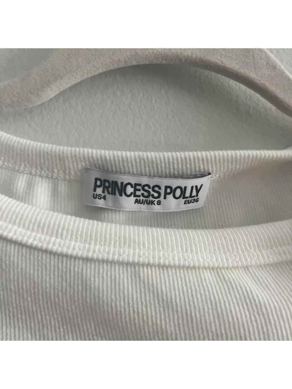 Princess Polly Baseline Button Up Long Sleeve Top in White - Picture 4 of 4